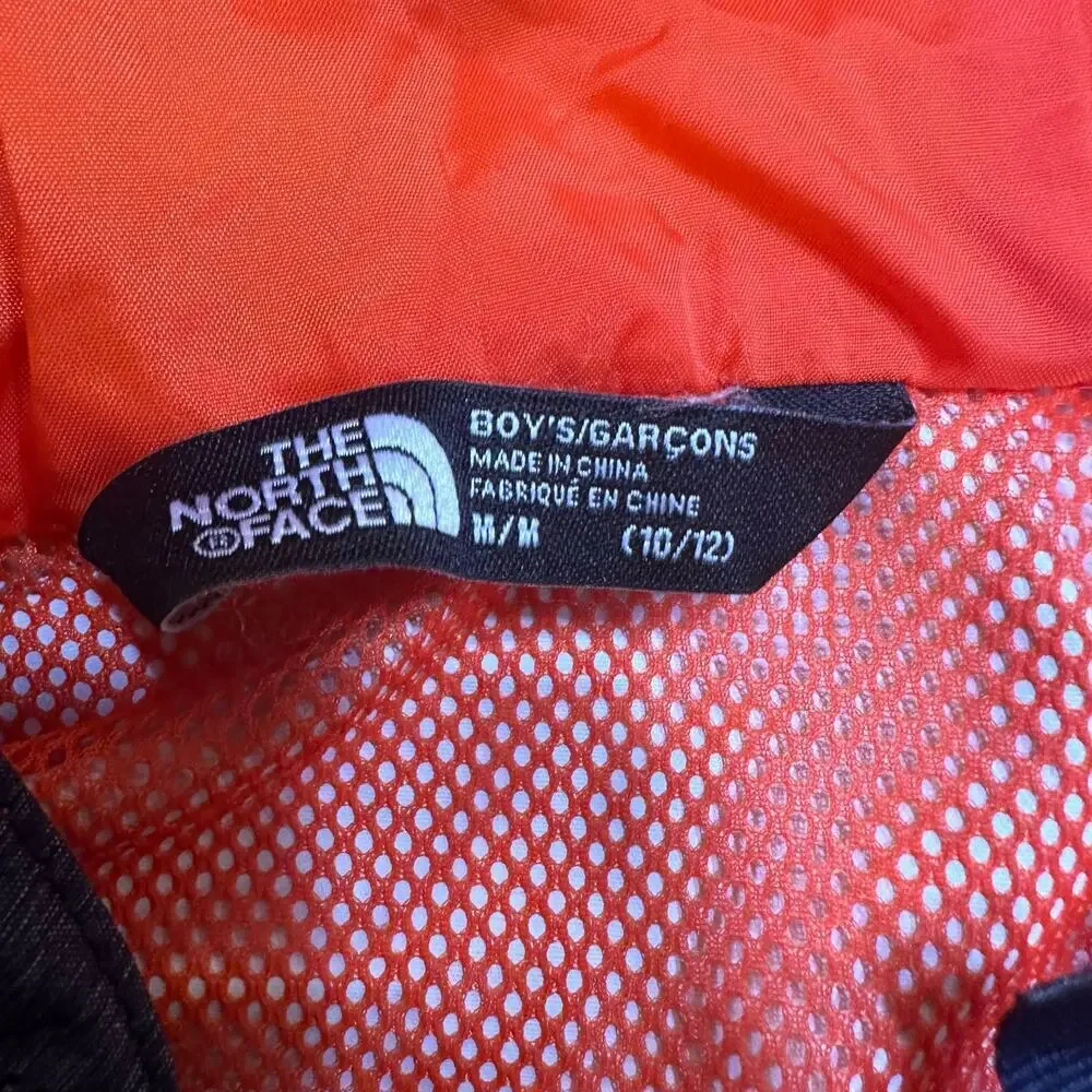 Boy's North Face Windbreaker sz M (10-12) Navy Blue Full Zip Hooded Jacket